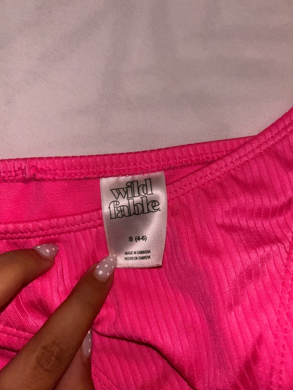 Hot Pink Ribbed Bikini Set - Picture 6 of 6